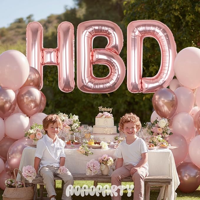 Letter Balloons 40Inch Large Giant big Foil Mylar Rose Gold Balloons A for Birthday Party Decorations