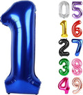 Night Blue Number 1 Balloon 40 Inch, 1st Birthday Balloon for Baby Boy Girl Toddler First Birthday Decorations, Shiny Night Blue Party Supplies
