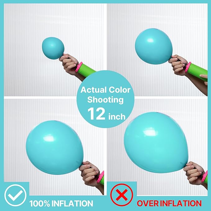PartyWoo Teal Balloons 152pcs Different Sizes Pack of 18 12 10 5 Inch Turquoise Dark Teal Balloon Arch Kit for Baby Shower Gender Reveal Graduation Mermaid Birthday Pool Party Decorations Blue-Y69
