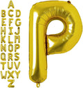 40 Inch Gold Letter P Balloons, DIY Phrase Foil Alphabet Letter P Balloons DIY Word P Banner for Birthday Anniversary Celebration Graduation Party Supplies Decoration
