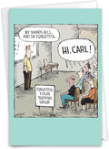 NobleWorks Funny Belated Birthday Paper Card with 5 x 7 Inch Envelope (1 Card) Forgetful C10647BEG