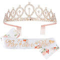 CIEHER Bride To Be Gifts: Sash, Tiara, Bachelorette & Bridal Shower Decorations