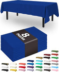 Pureegg Plastic Table Cloth Disposable 8 Pack, 54 x 108 Inch Table Cloths, Graduation Decorations Class of 2026, Graduation Party, Tablecloths, Rectangle, Plastic Cover, Leakproof & Sturdy, Navy Blue