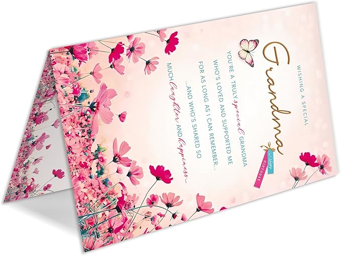 Grandma Birthday Card，Happy Birthday Card & Gift for Grandma