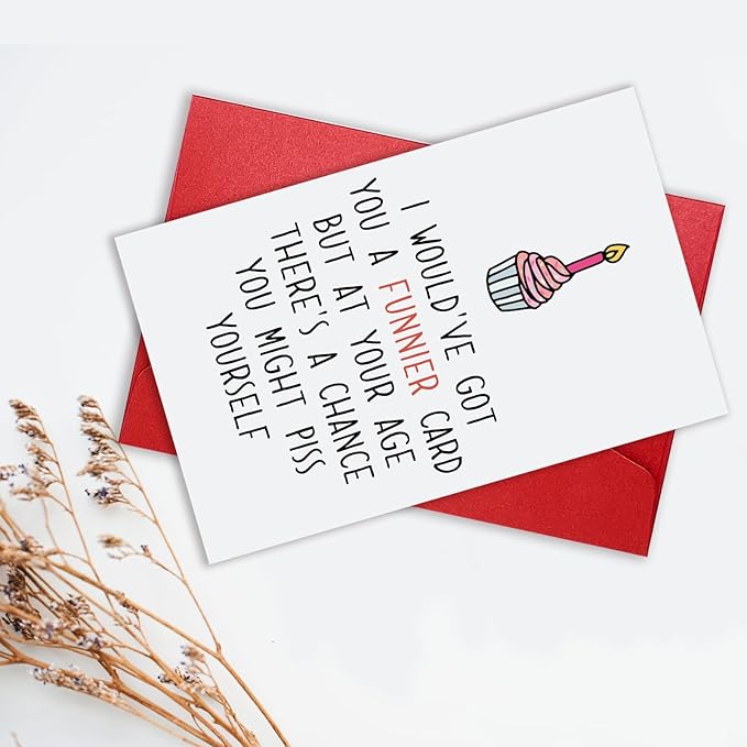 Rude Birthday Cards for Men Women, Funny Cheeky Birthday Card Gift to Brother Sister Mum Dad, Adult Sarcastic Birthday Gift, Funny Grandma Grandpa Birthday Card