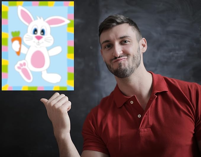 Iconikal 32 Player Easter Bingo Set with Bonus Pin the Nose on the Bunny Game