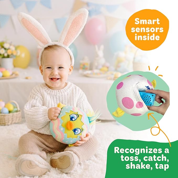 Move2Play, Easter Egg Toss Kids Game | Easter Basket Stuffer & Gift for Kids Ages 3-8+ | Hilarious Indoor/Outdoor Game | Fun Easter Toy for Toddlers, Boys & Girls