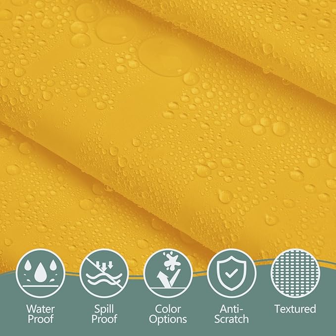 Disposable Plastic Tablecloth 54x108 Inch Rectangle - Yellow, 4 Pack Waterproof & Tear-Resistant Party Table Cover for Dining, Picnic, Crafts, Holiday Decor