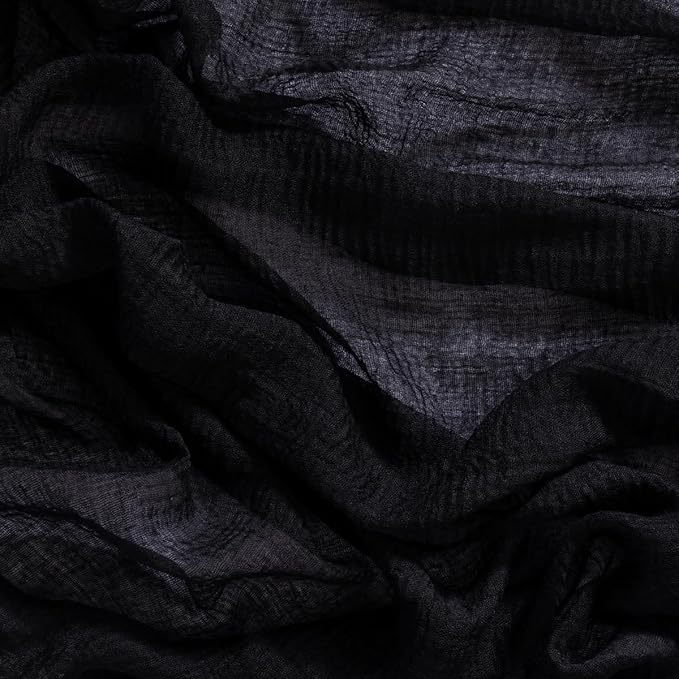Socomi Black Halloween Table Runner Easter Spring Gauze 120 Inch Rustic Boho Cheese Cloth Runner for Wedding Party Baby Bridal Shower Centerpiece Decoration Holiday Home Decorations
