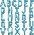 TONIFUL 52 Pieces 16 Inch Light Blue Letter A-Z Balloons,Custom Phrase Mylar Foil Alphabet Letter DIY Personalized Phrase Banner for Birthday Anniversary Celebration Graduation Party Supplies Decor