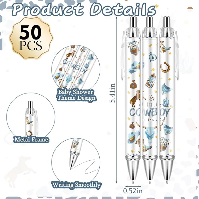 50 Sets Pen Favors Gifts for Guests Includes 50 Rolling Paper Ballpoint Pens and 50 Greeting Thank You Bookmarks Party Favors