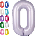 Lavender 40 Inch 0 Number Balloons, 0 Decorations for 10 20 30 40 50 60 70 80 90 100 Birthday,2026 Lilac Foil Giant Birthday Graduations Anniversary Party Balloon