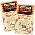 Haizct 50Pcs Happy 40Th Birthday Scratch Cards, Retro Radio Scratch off Game for Music Lover, Back To 1980s Party Supplies, Lottery Prize Raffle Ticket Group Game for Retirement Celebration Party