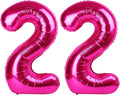 40 Inch Big Hot Pink Number 22 Balloon Birthday Decoration, Numbers 22 Helium Balloons 22 Celebration, Boy Girl Baby Anniversary Party Graduations Supplies Decorations