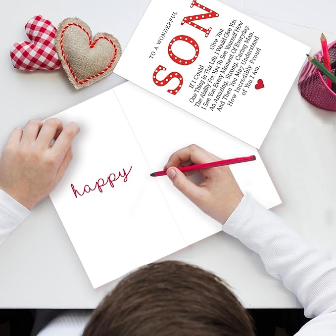 Birthday Card for Son - Heartfelt from Dad, Mom & Parents to a Wonderful Son