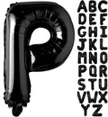 Black Letter P Balloons, 40 Inch Alphabet P Letter Balloons Foil Mylar Big Letter Balloons for Birthday Party Anniversary New Year Graduation Wedding Decorations