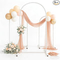 Metal Arch Backdrop Stand Set of 3, Heavy-Duty Balloons Arch Frame for Wedding Ceremony, Party, Baby Shower, Birthday Decorations (White, 7.2ft+6.6ft+6ft)