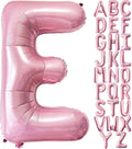Lovoir Pink Letter E Balloons, 40 Inch Pastel Pink Letter Balloons E Foil Mylar Helium Pink Letter Balloons for Birthday Party Supplies Anniversary Event Celebration Decorations Alphabet Pink E
