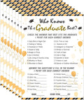 FaCraft 36PCS Who Knows Graduate Best Game Cards Class of 2026 Party Games Activities for High Senior College School Graduation Favor Supplies Graduation Decorations