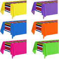6 Pack Mexican Party Decorations Tablecloths - 108 x 54 Inch Large Fiesta Tablecloth for Cinco de Mayo, Taco Twosday Birthday Party Supplies - 6 Colors