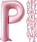 Pink Letter P Balloons, 40 Inch Pastel Pink Letter Balloons P Foil Mylar Helium Pink Letter Balloons for Birthday Party Supplies Anniversary Event Celebration Decorations Alphabet Pink P
