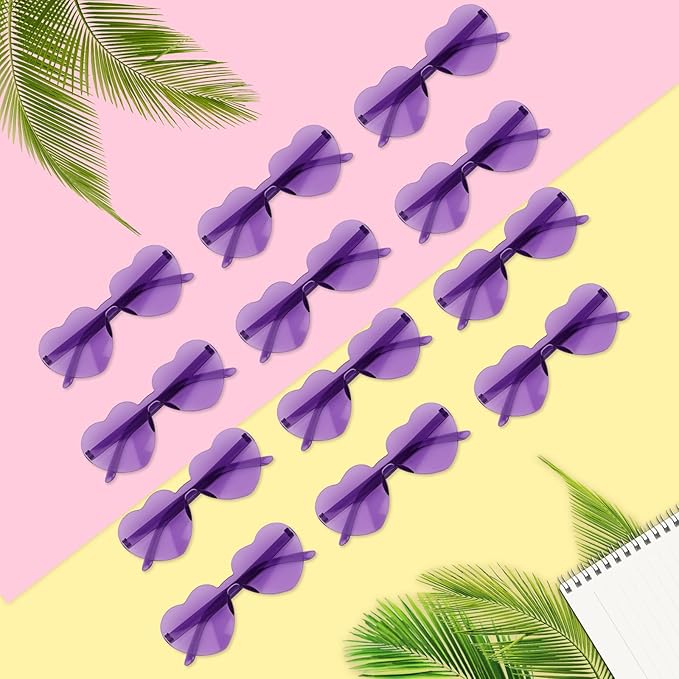 Heart Sunglasses 12/18/24 Pcs Heart Shaped Glasses for Women Cute Funny Party Glasses Party Favors Accessories
