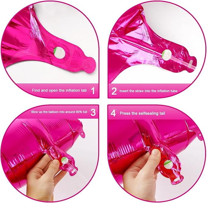 Hot Pink Number 7 Birthday Balloon 40 Inch, Digital Balloons for 7 17 27 70 77 Party Celebration Decorations Supplies, Mylar Foil Numbers Balloon for Seven Wedding Anniversary