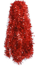 DECORA Red Tinsel Garland for Christmas Tree Decorations Wedding Birthday Party Supplies 33 FEET