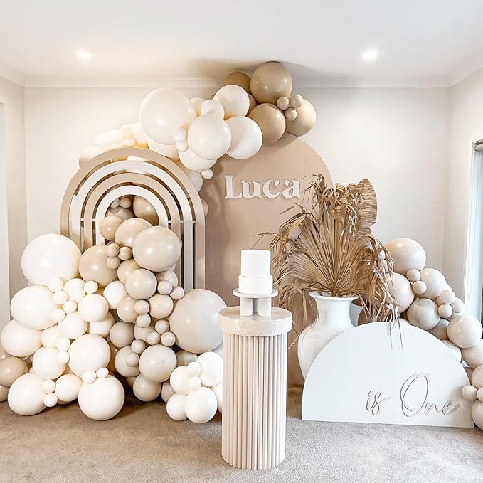 White Sand Balloons, 66pack 12inch Sand White Latex Party Balloons for Wedding, Bridal, Baby Shower, Birthday, Graduation, Anniversary, Bachelorette, Engagement Party Decorations