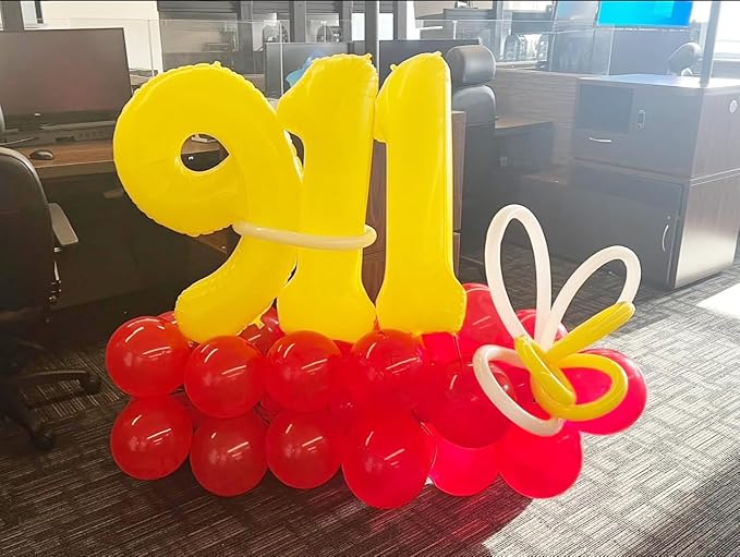 40 Inch Yellow Numbers 9 Balloon, Balloons Decorations for 9 19 90 Birthday Party, Engagement, Wedding, Graduations, Photo Shoot Supplies