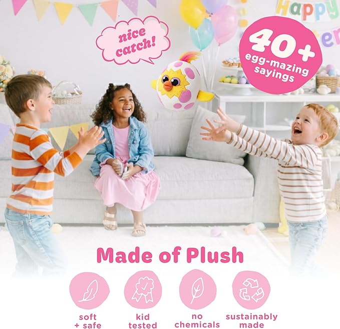 Move2Play, Easter Egg Toss Kids Game | Easter Basket Stuffer & Gift for Kids Ages 3-8+ | Hilarious Indoor/Outdoor Game | Fun Easter Toy for Toddlers, Boys & Girls