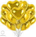 TONIFUL 30Pcs 18 Inch Gold Heart Balloons Gold Heart Shape Foil Mylar Balloons Decoration for Birthday Valentine's Day Wedding Bridal Shower Anniversary Engagement Party Supplies