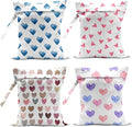 4 Pack Wet Bag for Swimsuit, Beach Travel Essentials Wet Dry Bag, for Sunscreen Toiletry Dirty Clothes Yoga Gym Diaper, Friend Summer Beach Vacation Gifts. Heart shape