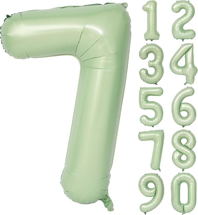 40" Olive green Number Balloons Helium Foil Mylar Balloon Birthday Party banquet Decoration Digital 7