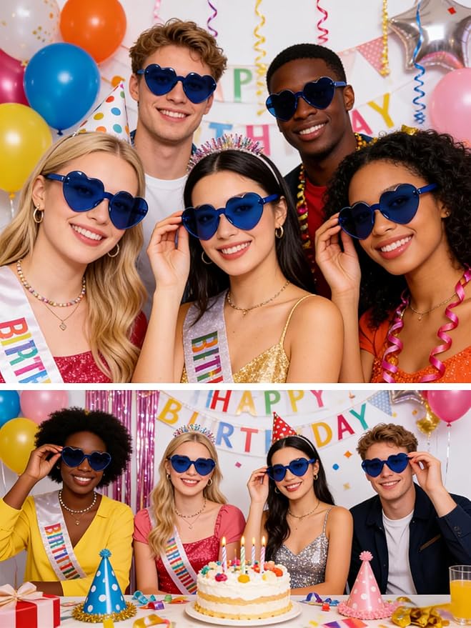 12/20Pcs Heart Shaped Sunglasses for Women, Party Favors Glasses for Wedding, Galentines, Valentines Decorations