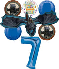 Anagram Hiccup and Toothless 7th Birthday Party Supplies 7 pc Balloon Bouquet Decorations