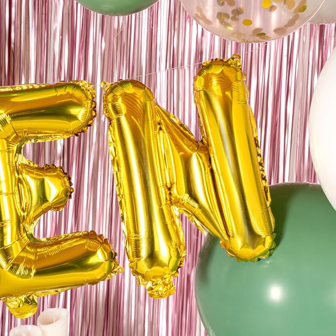 Restaurantware-Balloonify 16 Inch Letter Balloon, 1 Alphabet Party Balloon - Letter N, Self-Sealing, Gold Foil Mylar Finish, Hanging Loop, Decoration For Birthday, Wedding, Or Graduation