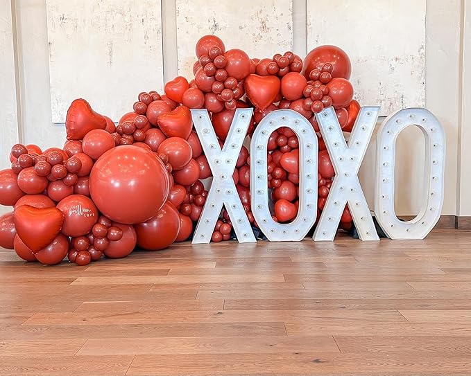 Valentines Day Decorations Red XOXO Balloons 18 Inch Red Heart Balloons for Valentines Day Galentines Day Wedding Party Decorations