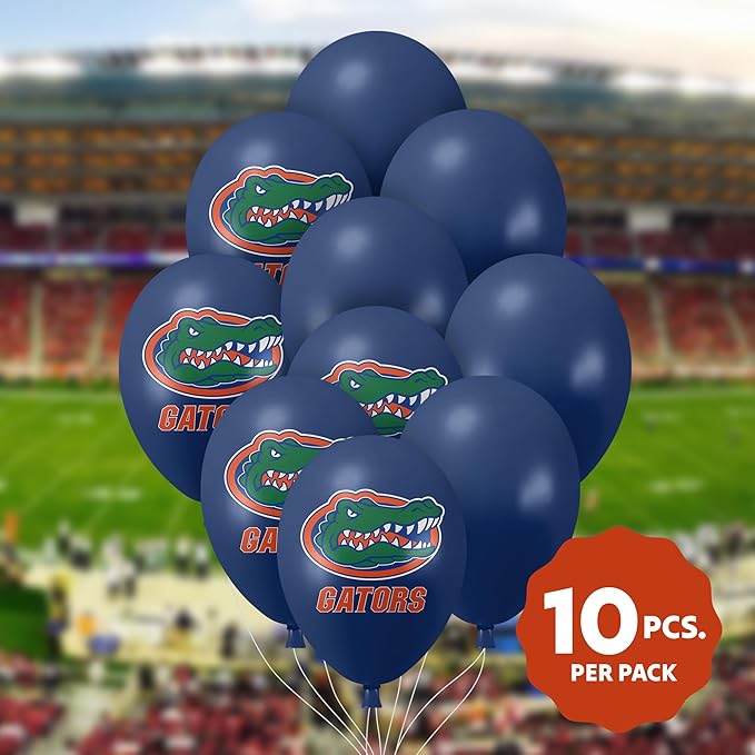 Florida Gators Balloons 10 Pack 11" Official Licensed Logos, Helium Quality Latex Balloons, Perfect for College Football Team Celebration, Decorated Front and Back by Westrick