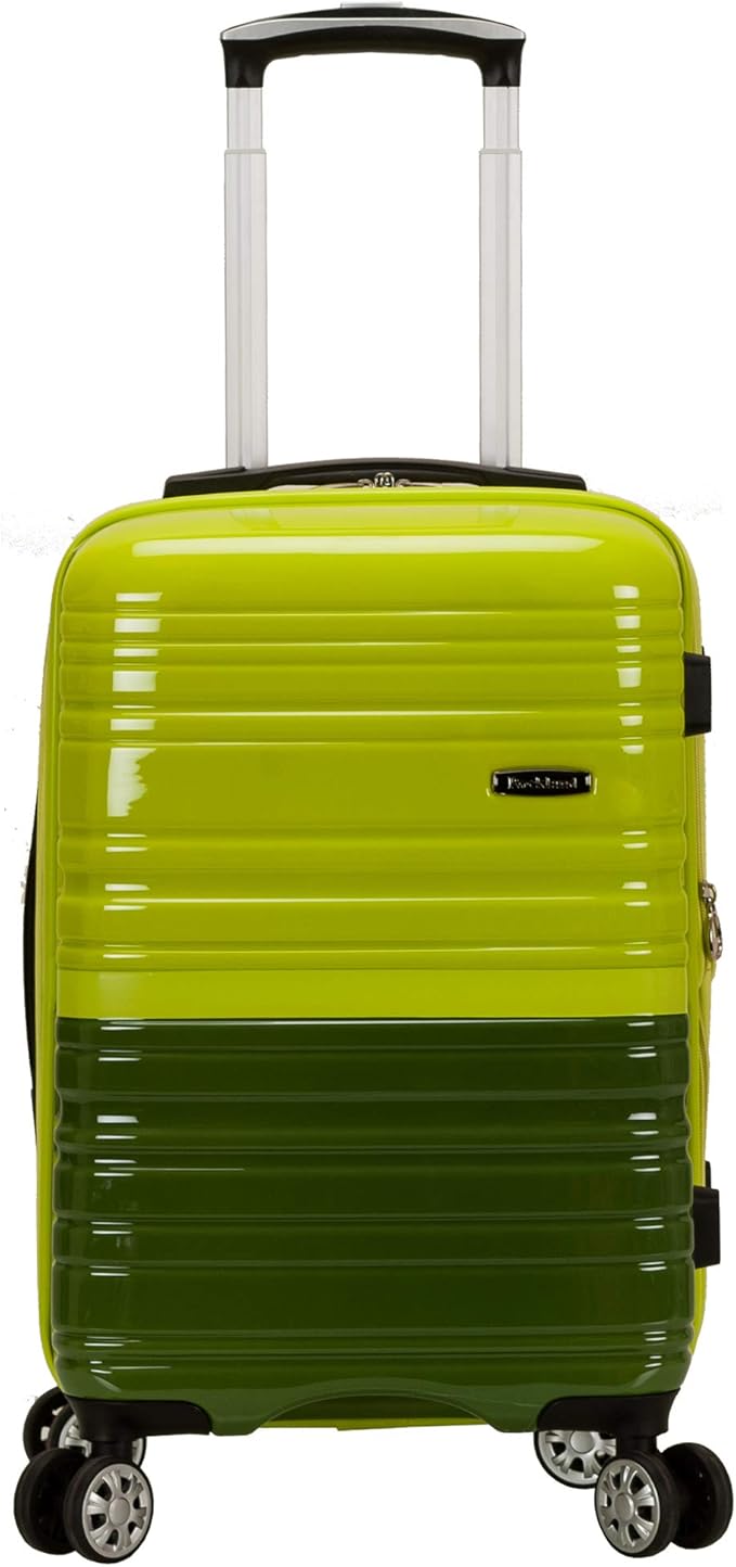 Rockland Melbourne Hardside Expandable Spinner Wheel Luggage, Carry-On 20", Two Tone Green