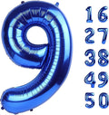 40 inch Navy Blue Number 9 Balloon Jumbo 19 29 39 90 99 Foil BalloonsGiant Large 9 Foil Balloon for Birthdays, Anniversaries, Graduations, 9th Birthday Decorations for Kids