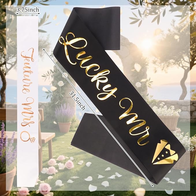 Engagement Party Decorations Future Mrs And Lucky Mr Sunglasses And Sash for Engagement Decorations Just Engaged Wedding Party Accessories Mr and Mrs Sign Gift