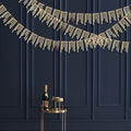 40Ft Champagne Gold Tassel Banner Bunting Double Sided Metallic Paper Garland Streamer for Birthday Engagement Bachelorette Wedding Bridal Shower Baby Shower Anniversary Hen Party Decorations Supplies