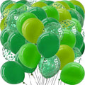 Green Balloons with Confetti Balloons 12 inch Latex Balloons 80 Pcs for Wedding Birthday Baby Shower Party Decorations
