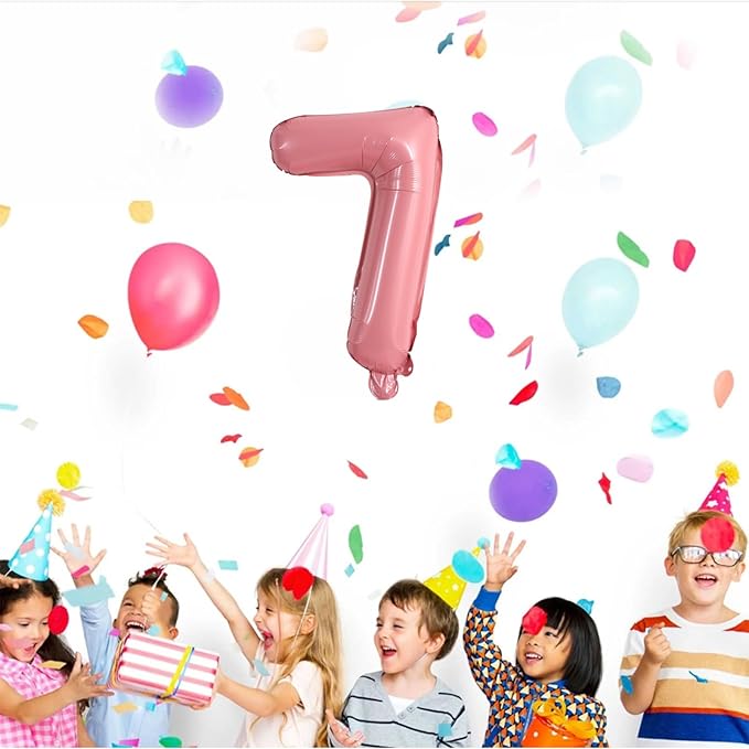 TONIFUL Balloons 16 Inch Light Pink 0-9 Number Mylar Foil Balloons 10 Pcs Custom Digital Balloons for 2026 New Year Eve Birthday Party Engagement Graduations Anniversary Baby Shower