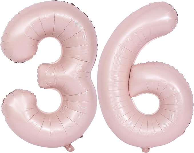 40 In Matte Pink Number Balloons Helium Foil Mylar Balloon Birthday Party banquet Decoration Digital 36