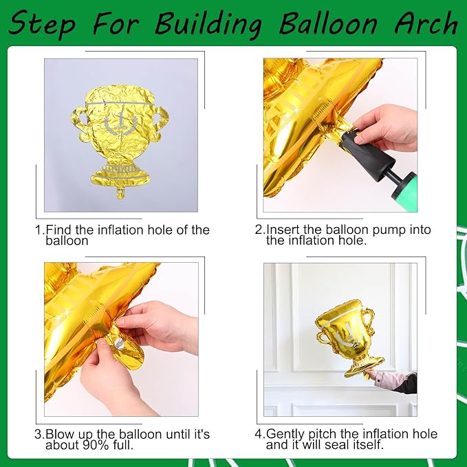 Soccer Party Decorations, 150PCS Soccer Balloons Arch Garland Kit Green White Black Balloons for Boys Soccer Players Sports Theme Birthday Decorations