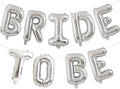2 Set 18pcs Silver Bride To Be Letter Balloons 16in Balloon Wedding Decorations Party Decor Silver Letter Balloons Bride to Be Party Supplies