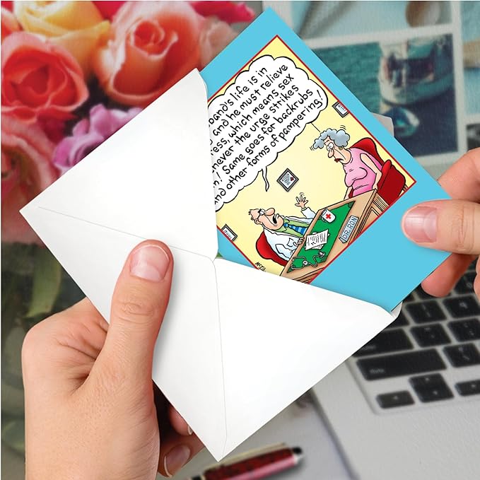 NobleWorks Funny Birthday Paper Card with 5 x 7 Inch Envelope (1 Card) Bday Going To Die C8547BDG-UA