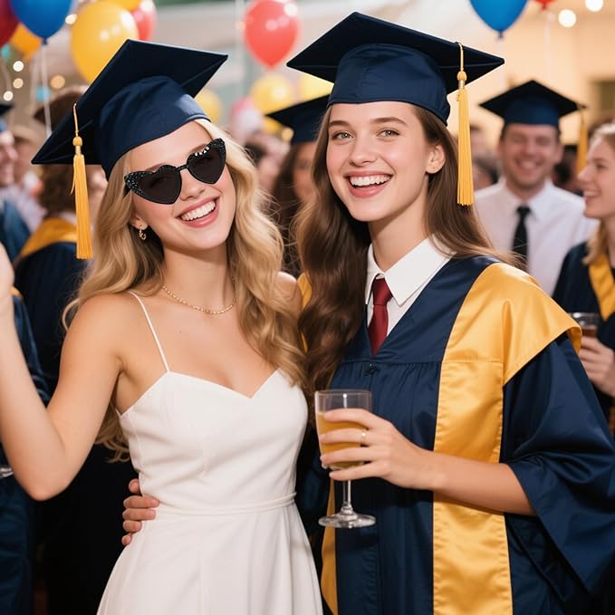 Jaciya Graduation Glasses for Women 2026 - Sparkly GRAD Sunglasses for Photo Booths, Party Favors, Grad Decorations